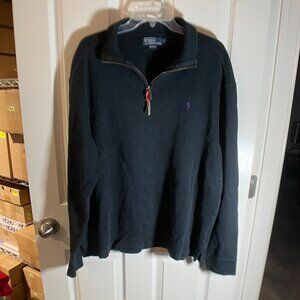Polo by Ralph Lauren Sweater Shirt Navy Blue Men's Size Large   IN8109
